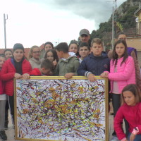 Palazzo Marangoni Lauria: studenti in visita alla mostra del maestro Fedele Barletta